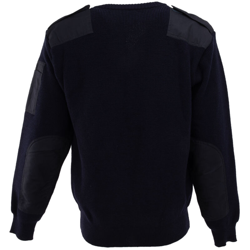 Dutch Commando Style V-Neck Sweater | Navy Blue, , large image number 1